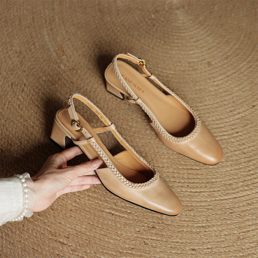 Seralyn Leather Heels