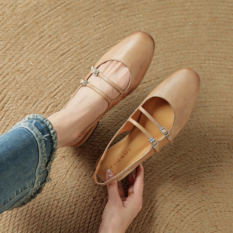Arianna Leather Flats