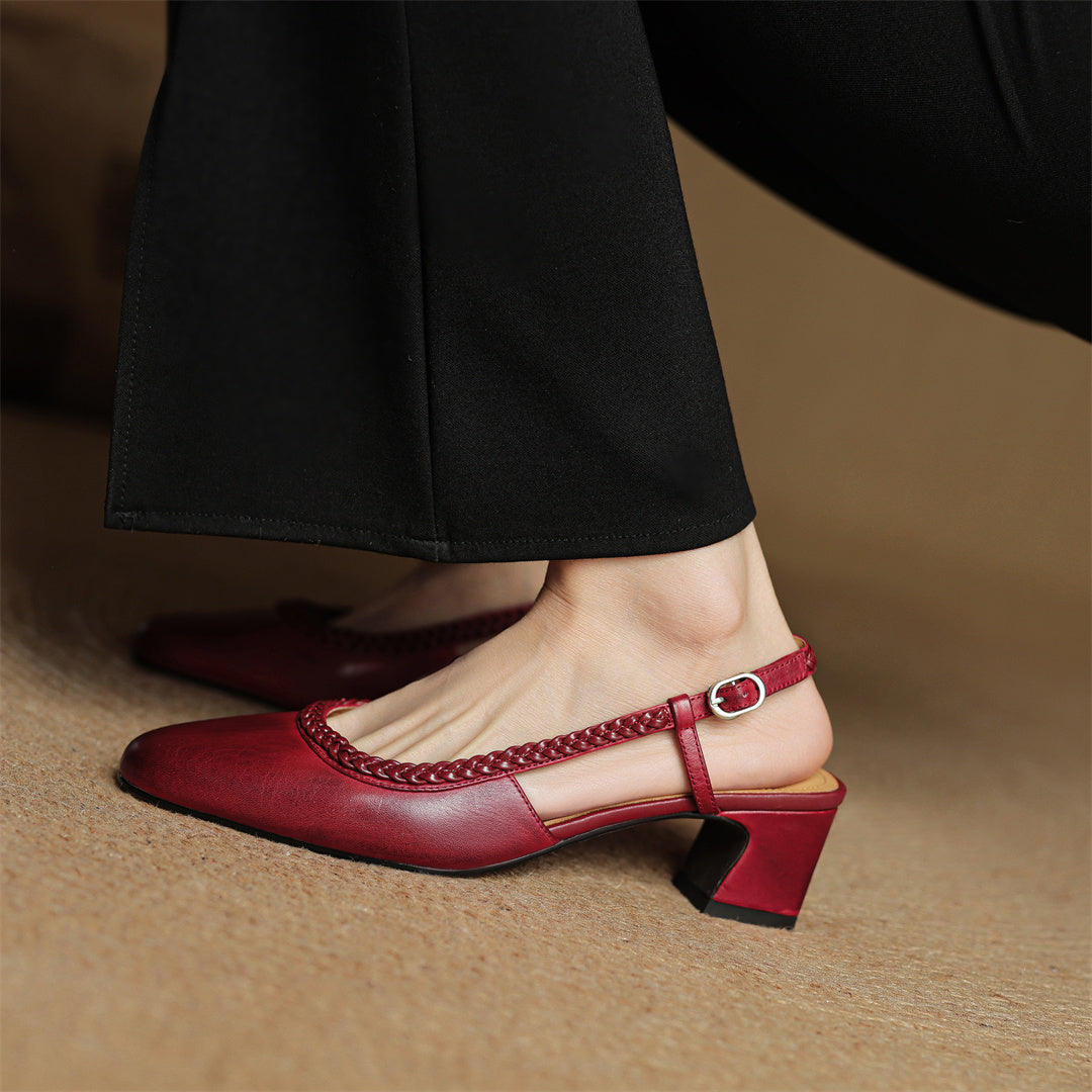 Seralyn Leather Heels
