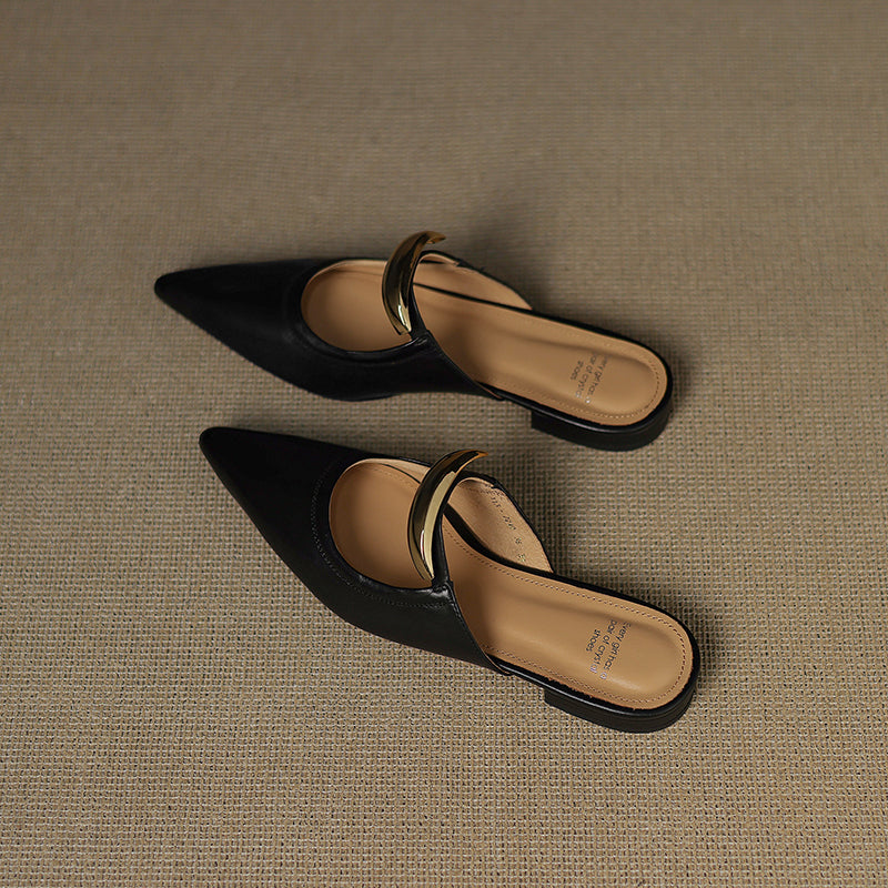 Nasera Genuine Leather Mules