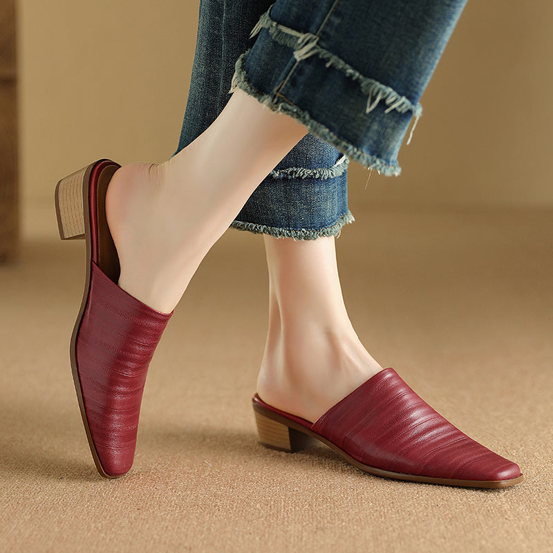 Marbella Genuine Leather Mules