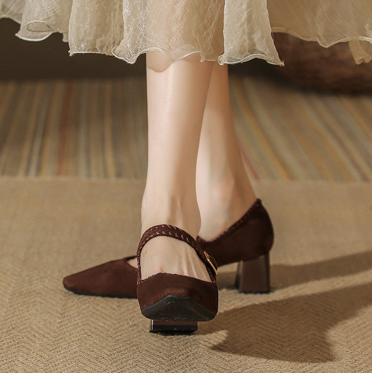 Laurent Suede Heels
