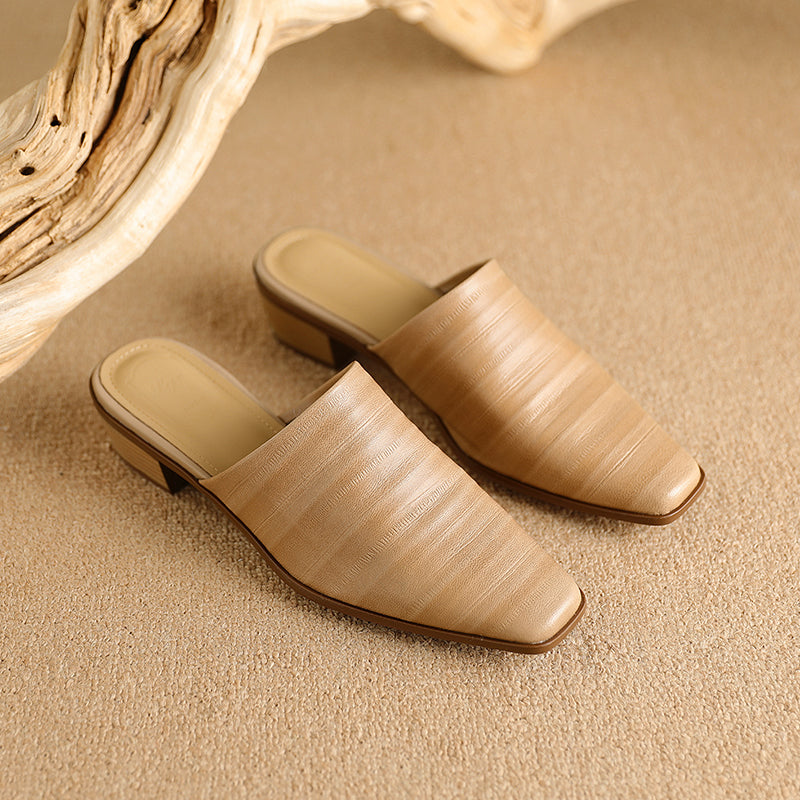 Marbella Genuine Leather Mules