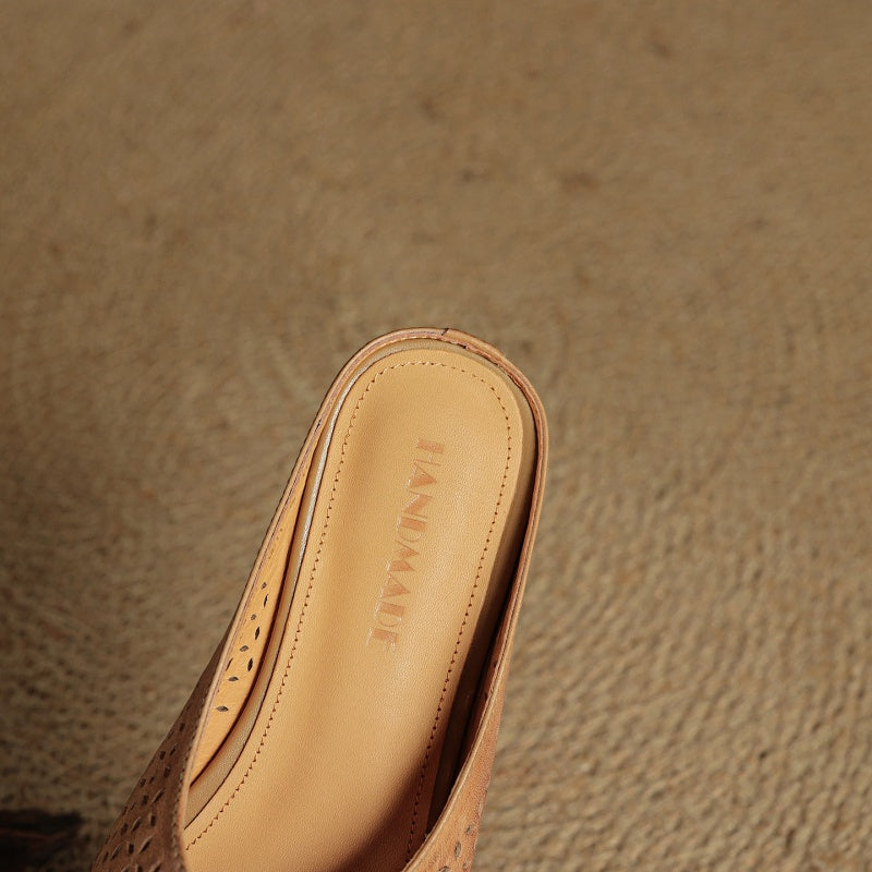 Lyra Leather Mules