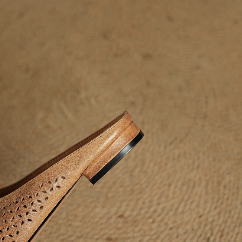 Lyra Leather Mules