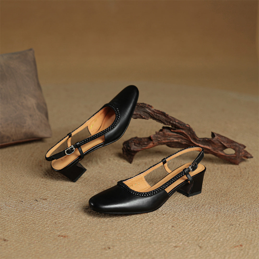 Seralyn Leather Heels