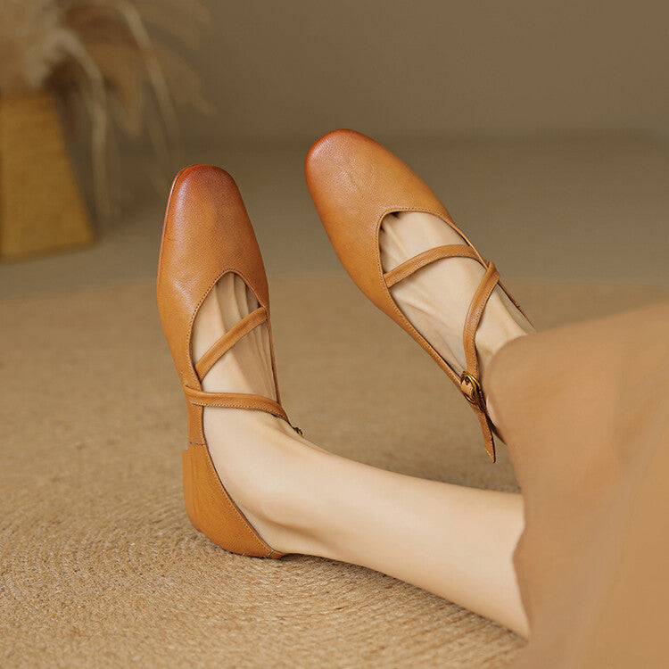 Noelle Leather Flats