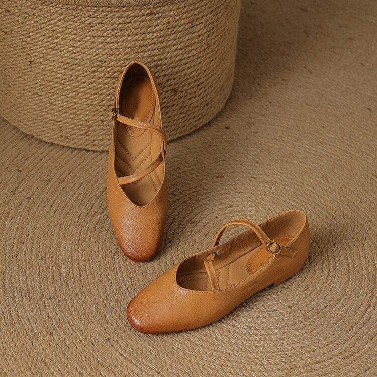 Noelle Leather Flats