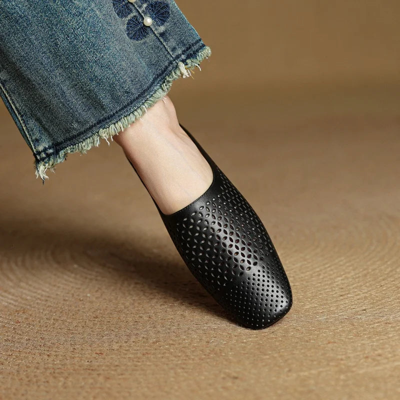 Lyra Leather Mules