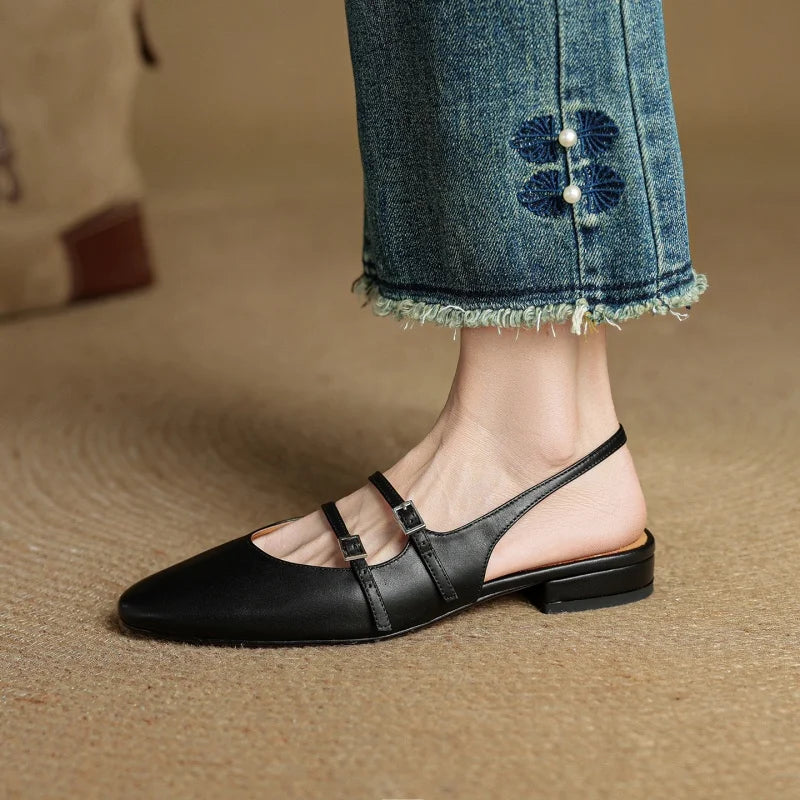Arianna Leather Flats