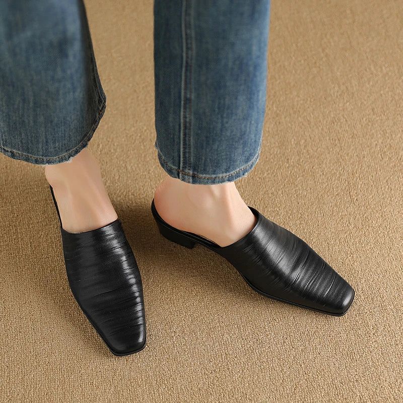 Marbella Genuine Leather Mules