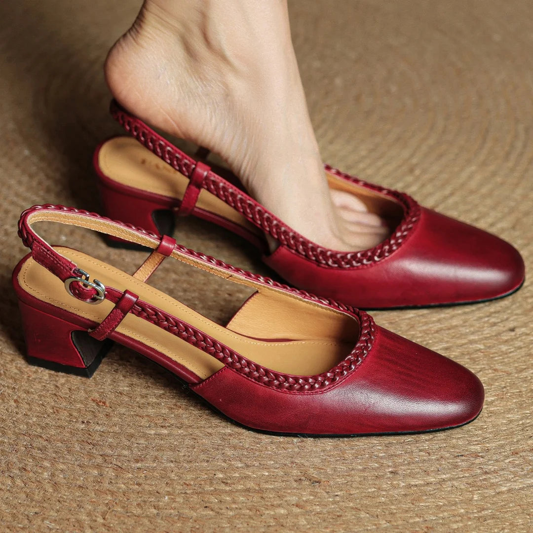 Seralyn Leather Heels