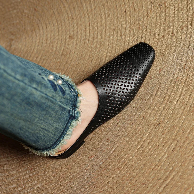 Lyra Leather Mules