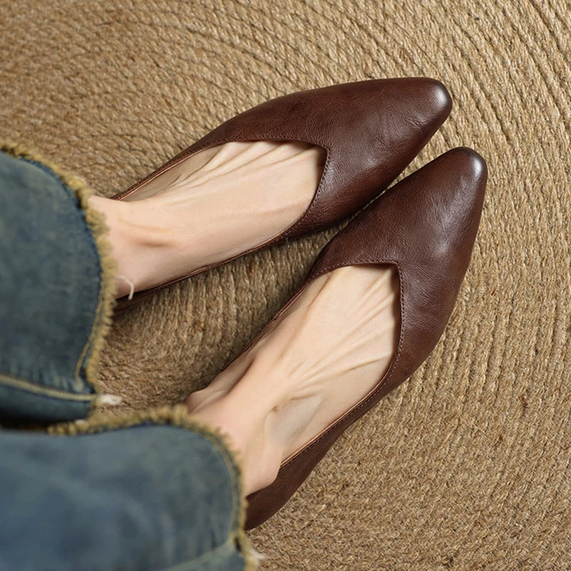 Audrey Genuine Leather Flats