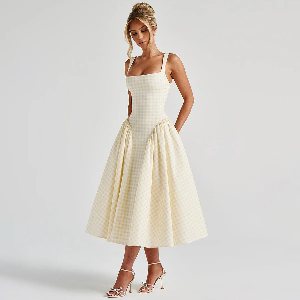Marina Plaid Dress