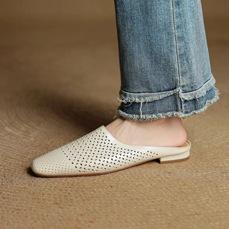 Lyra Leather Mules