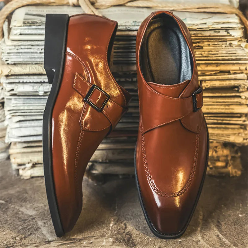 Noble Leather Monk Strap Loafers