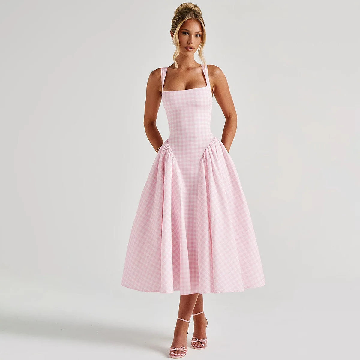 Marina Plaid Dress