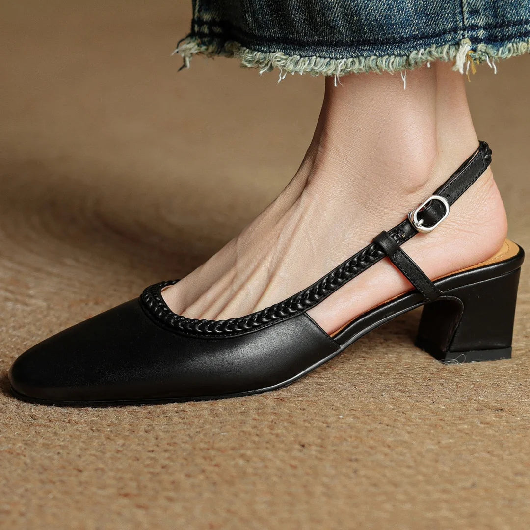Seralyn Leather Heels