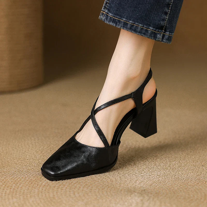 Luna Genuine Leather Heels