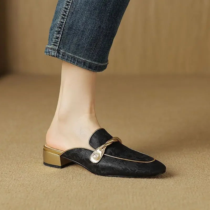 Jasmine Satin Mules