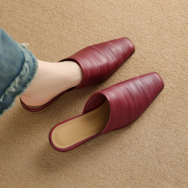 Marbella Genuine Leather Mules