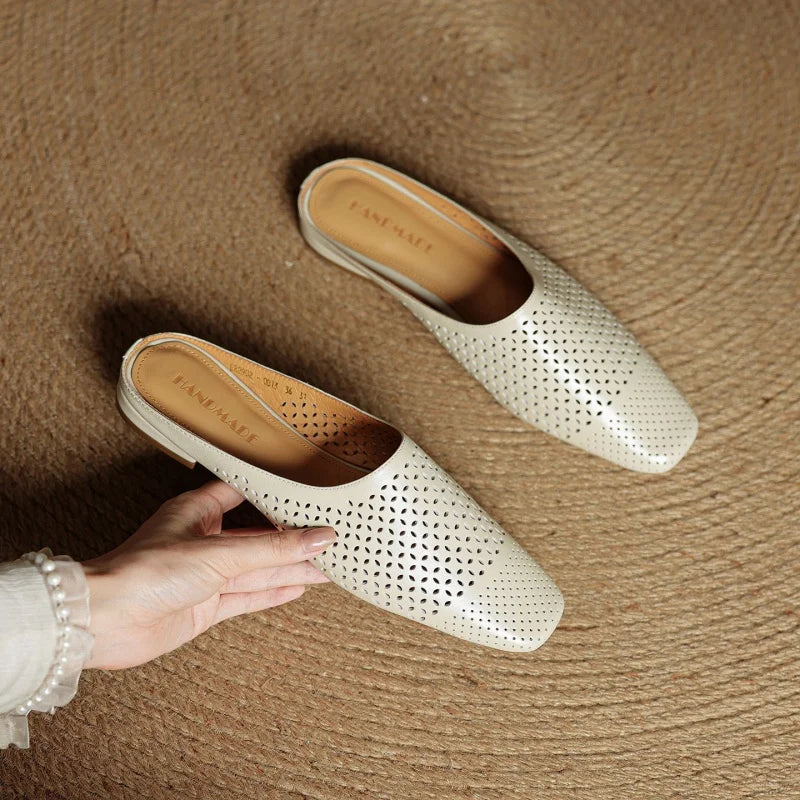 Lyra Leather Mules