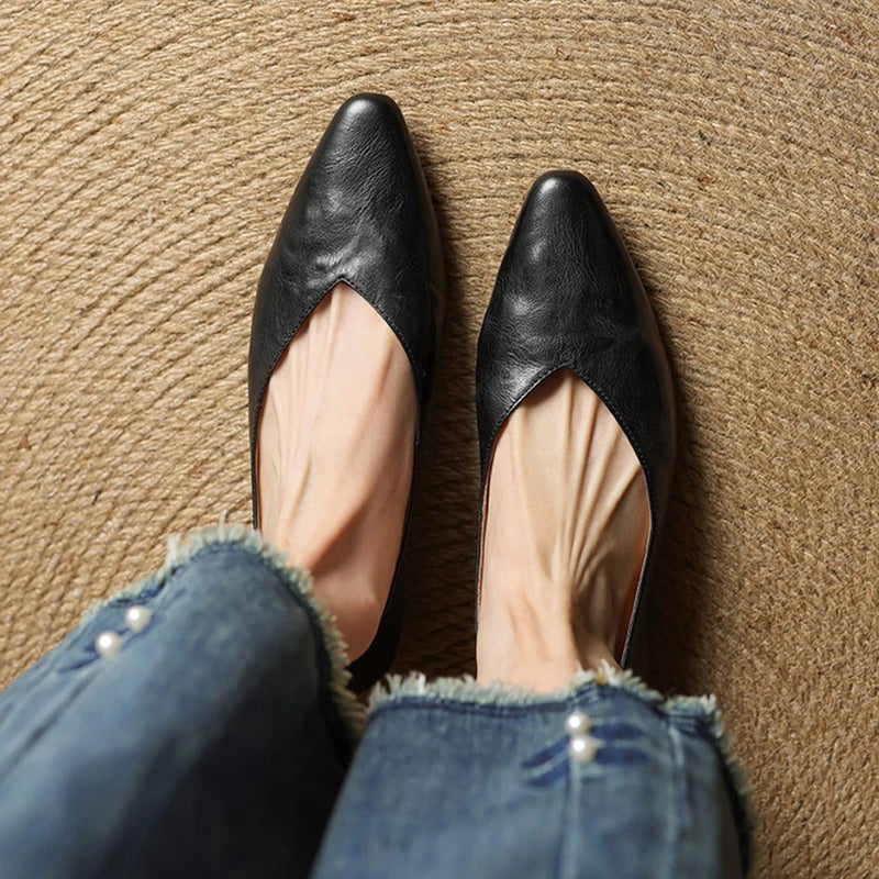 Audrey Genuine Leather Flats