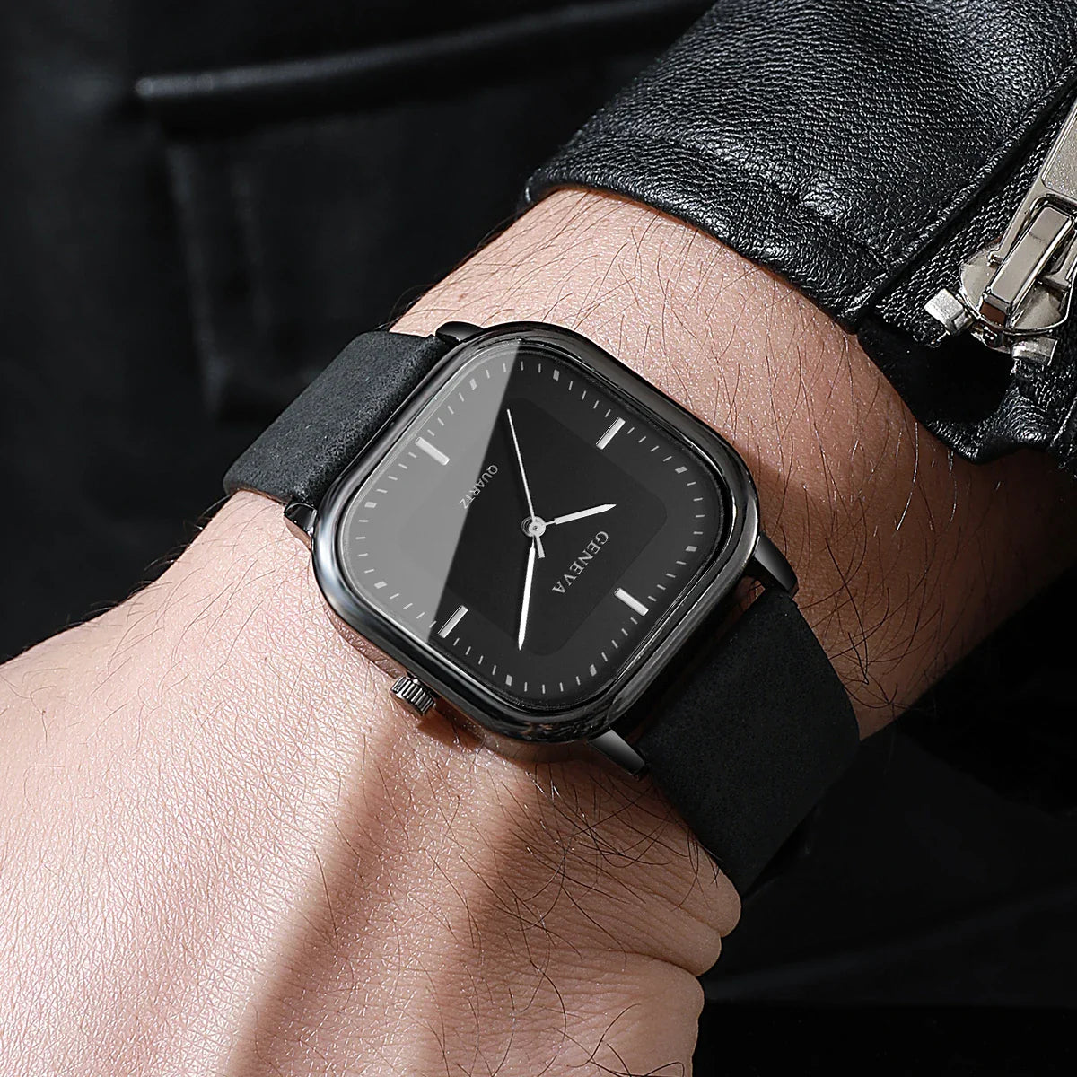 Geneva Square Dial Watch