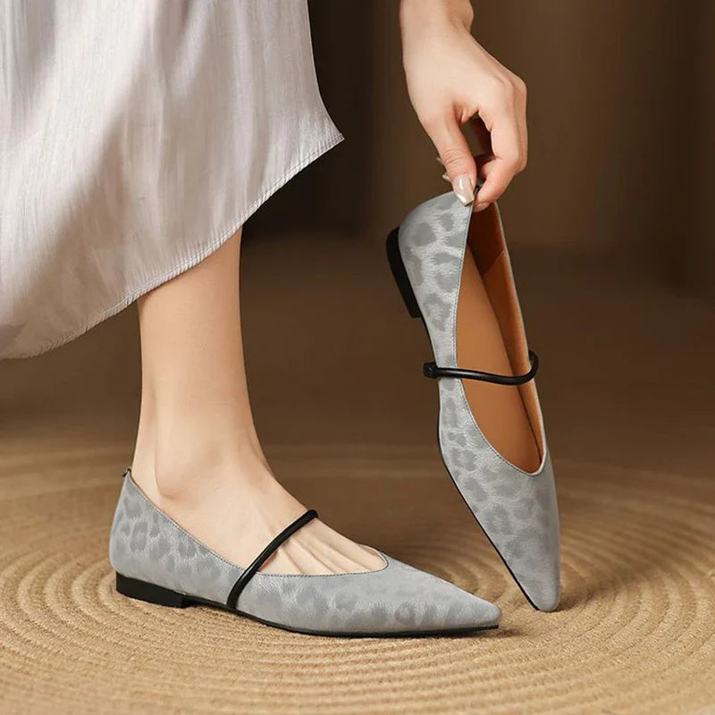 Lorena Leather Flats