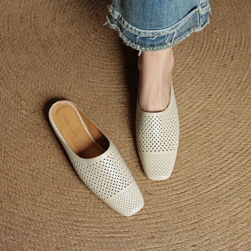 Lyra Leather Mules