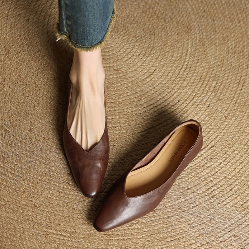 Audrey Genuine Leather Flats