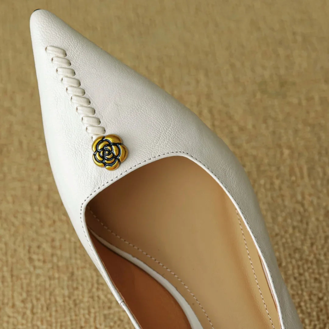 Clara Rose Leather Heels