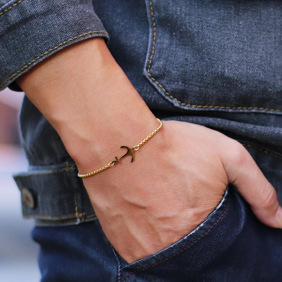 Caster Steel Anchor Bracelet