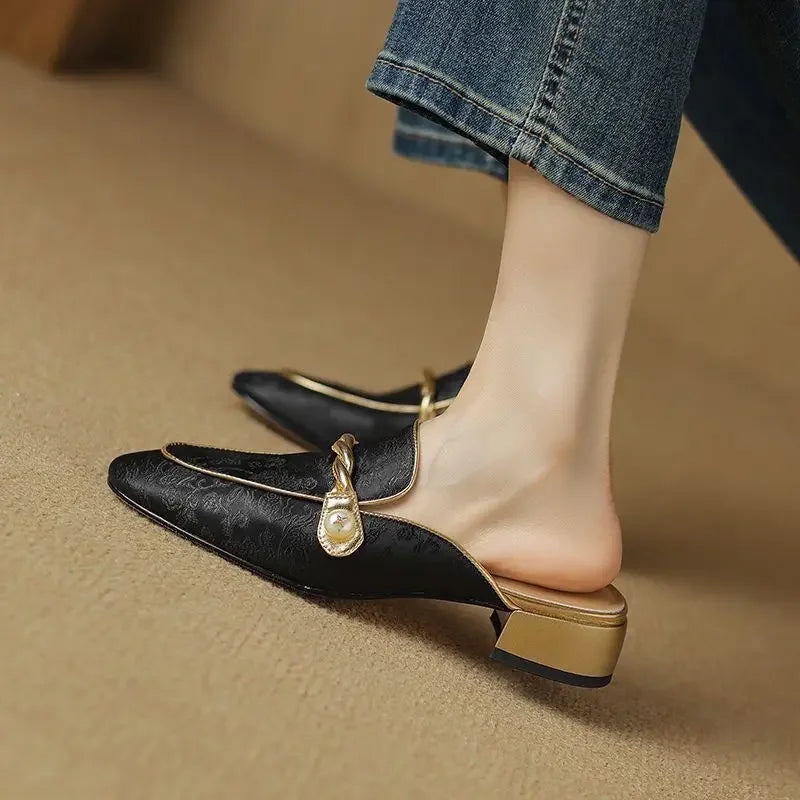 Jasmine Satin Mules