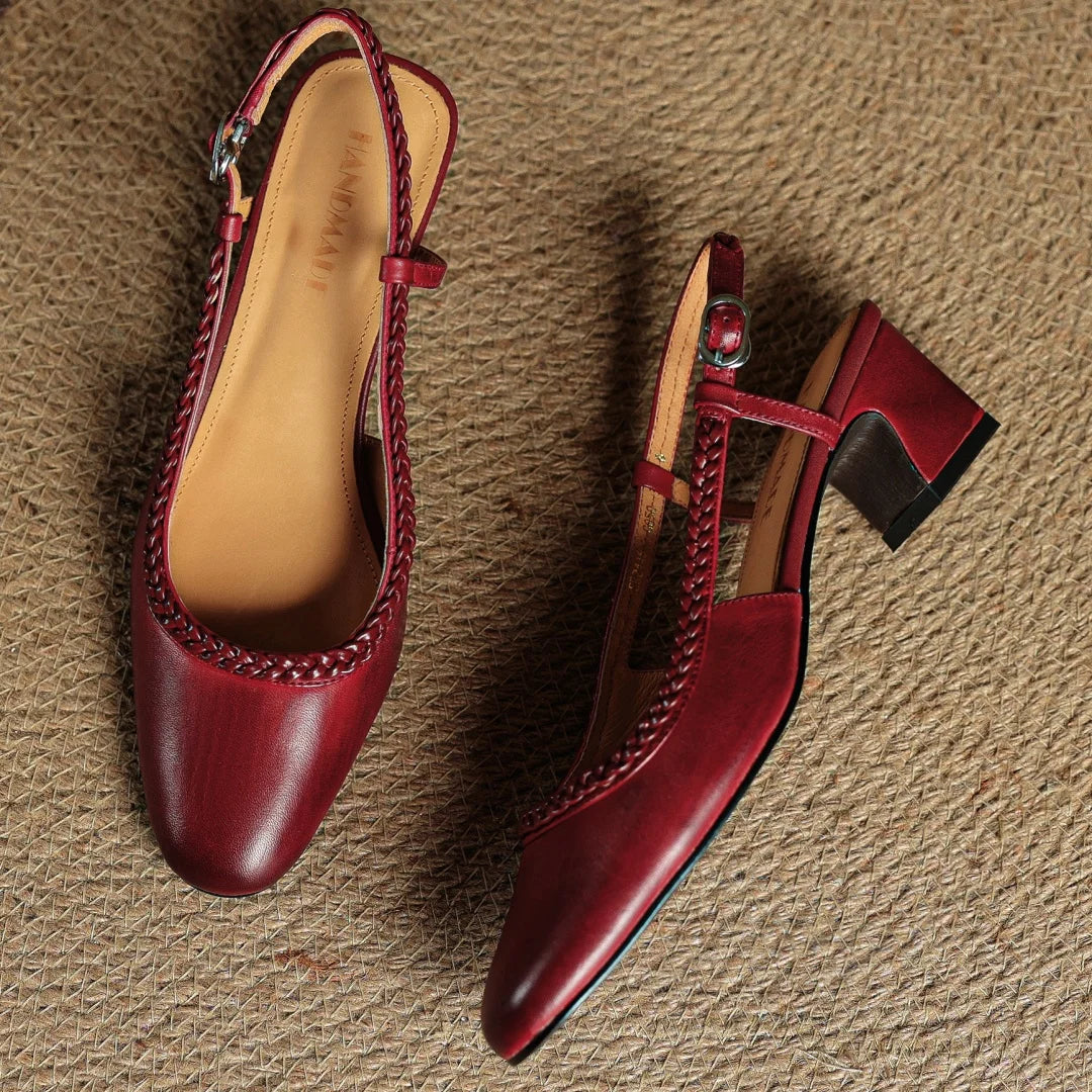 Seralyn Leather Heels