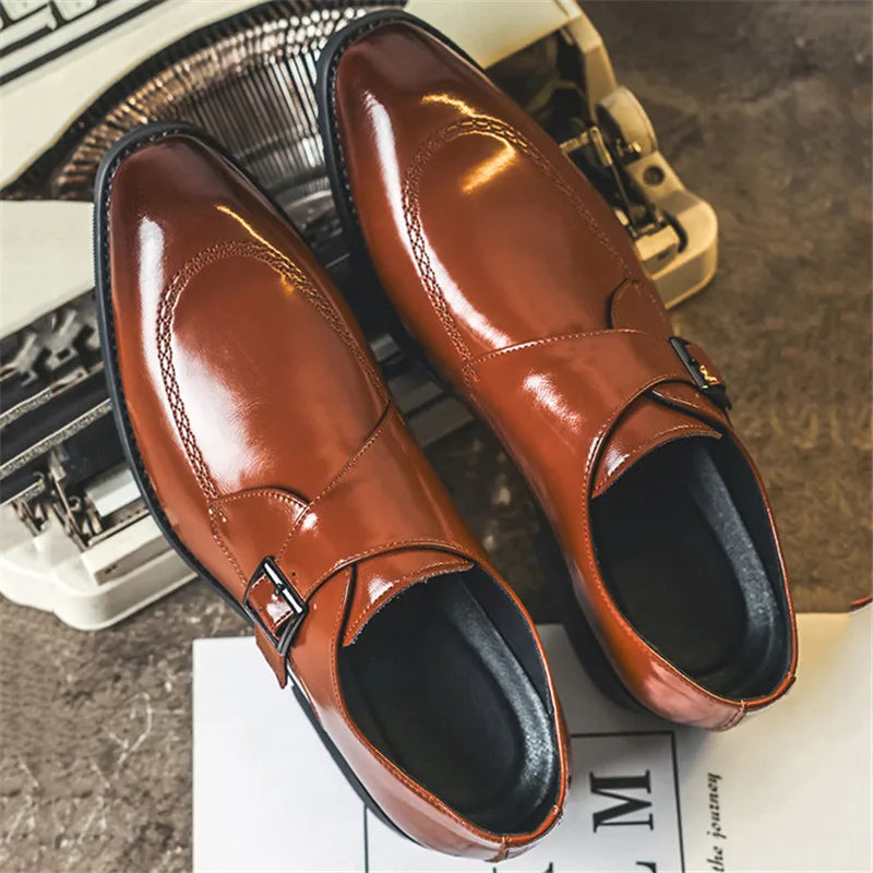 Noble Leather Monk Strap Loafers