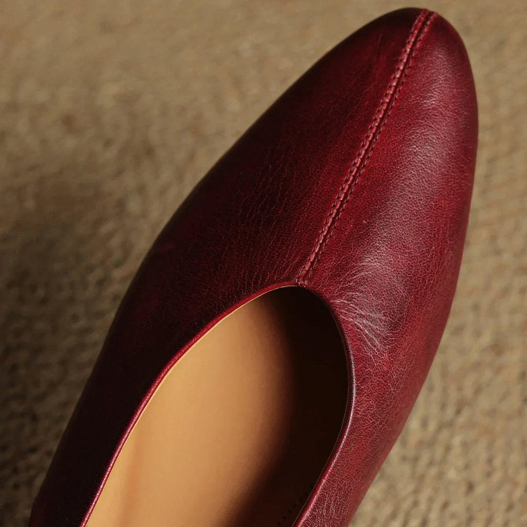 Adele Genuine Leather Flats