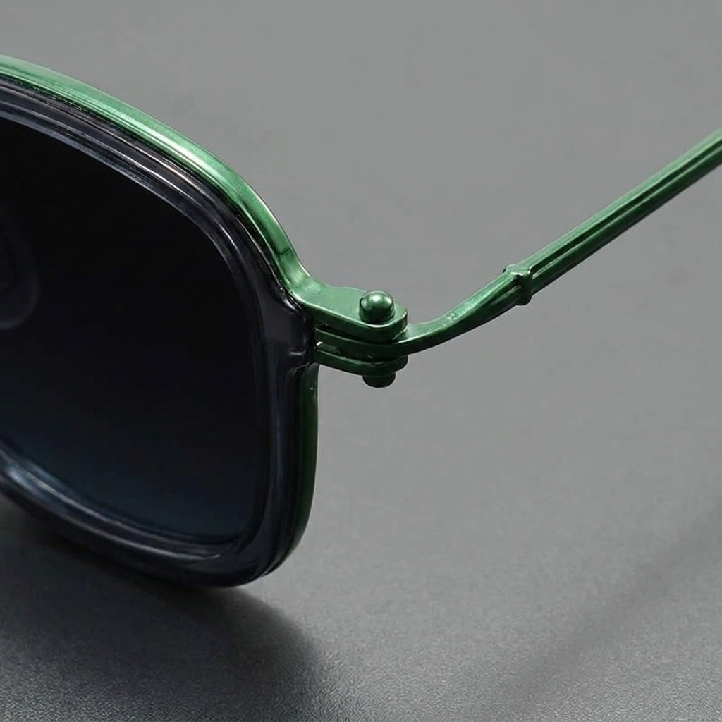 Brindisi Metal Sunglasses — Green, frame corner detail
