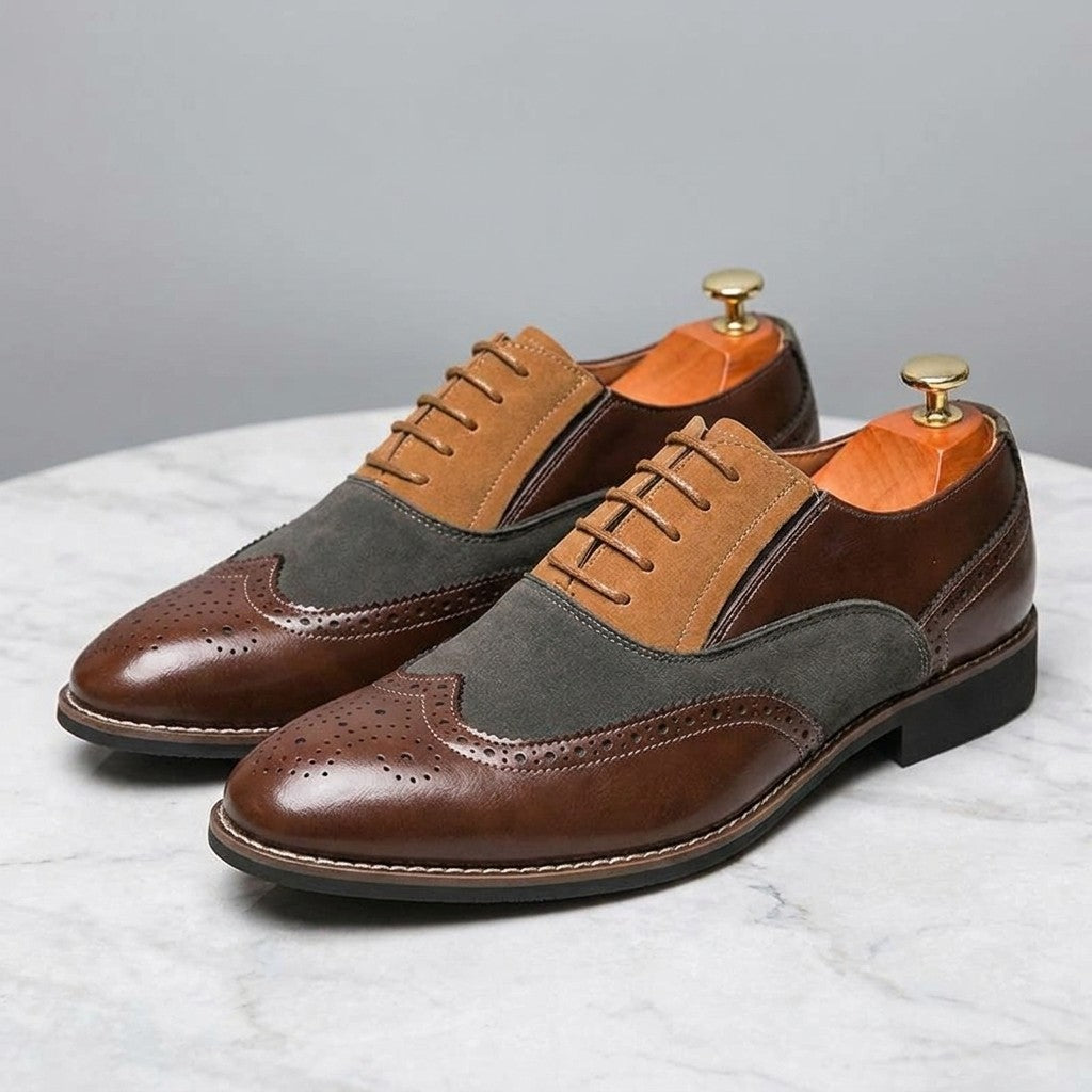 Cuneo Wingtip Oxfords — Brown, HERO_STUDIO