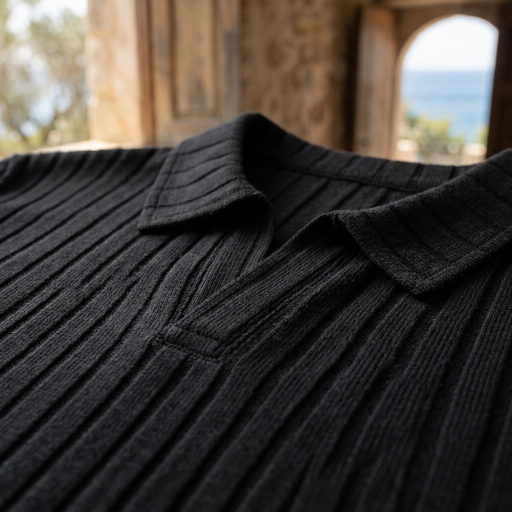 Saint-Tropez Ribbed Knit Polo