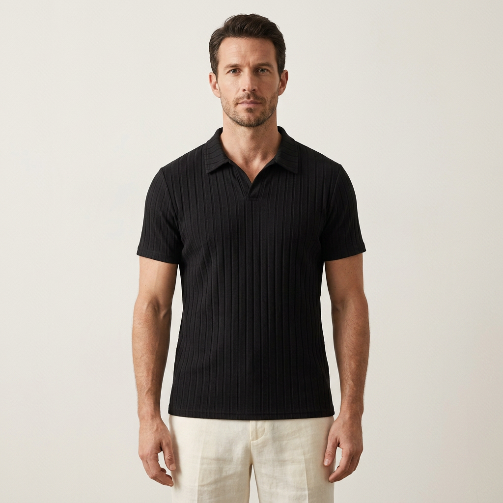 Saint-Tropez Ribbed Knit Polo
