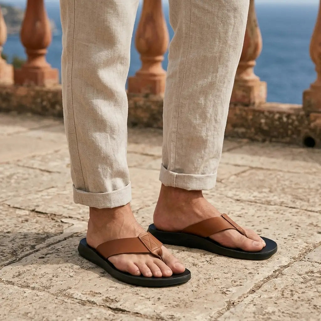 Cefalù Leather Sandals