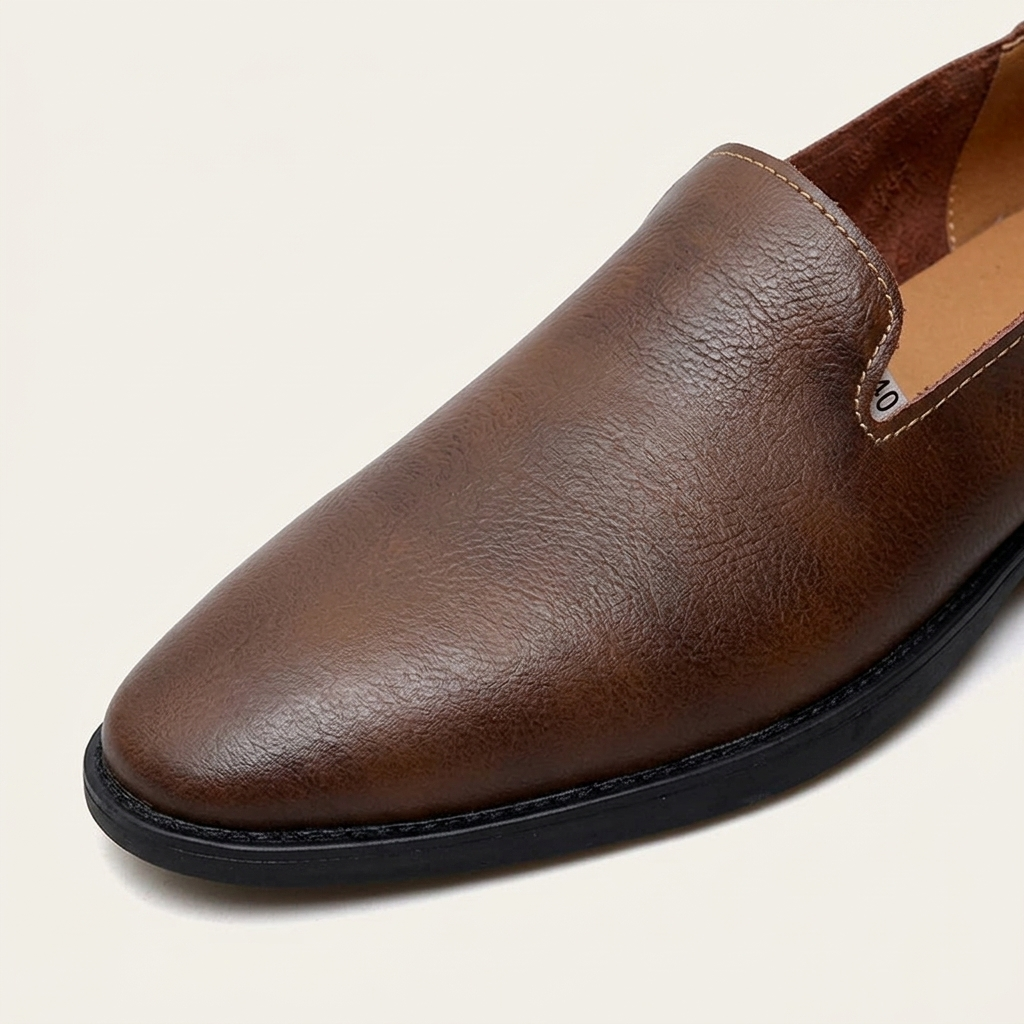 Ostuni Pointed Loafers — Brown