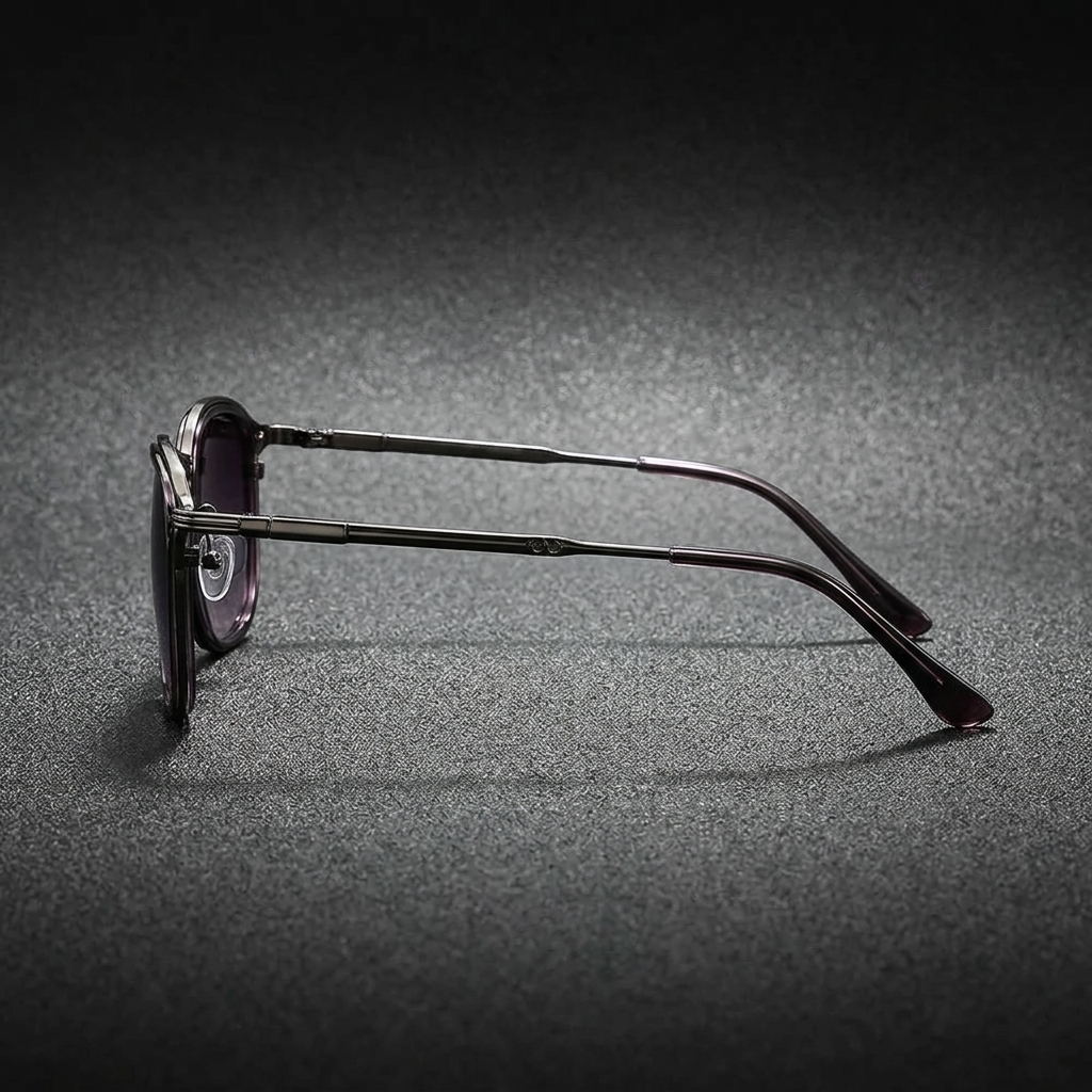 Chiavari Metal Sunglasses — Gunmetal, alternate profile