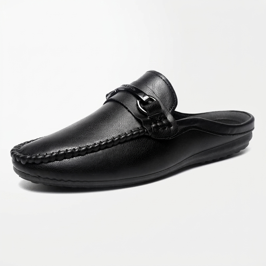 Asolo Leather Mules — Black