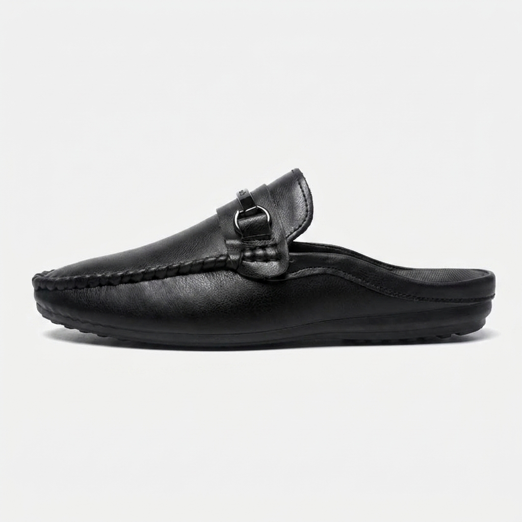 Asolo Leather Mules — Black