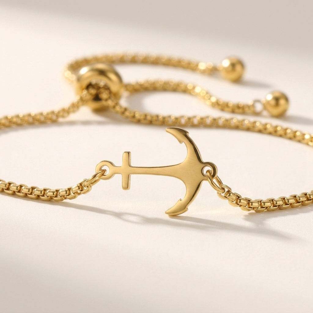 Caster Steel Anchor Bracelet