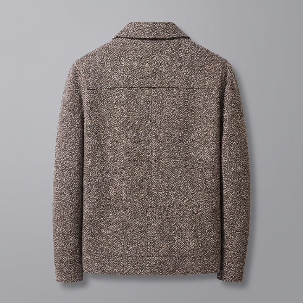 Aosta Wool-Blend Jacket — Khaki, flat lay back