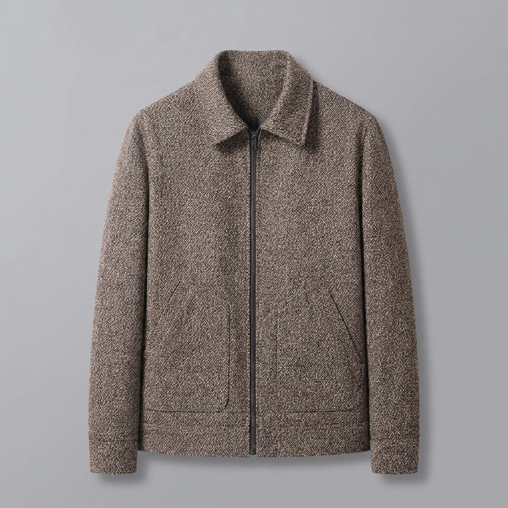 Aosta Wool-Blend Jacket — Khaki, flat lay front